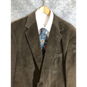 Vintage Hunt Valley Blazer 46L Brown Sport Coat Jacket Corduroy Business Classic